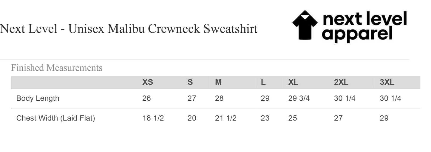 Next Level Unisex Malibu Crewneck Sweatshirt
