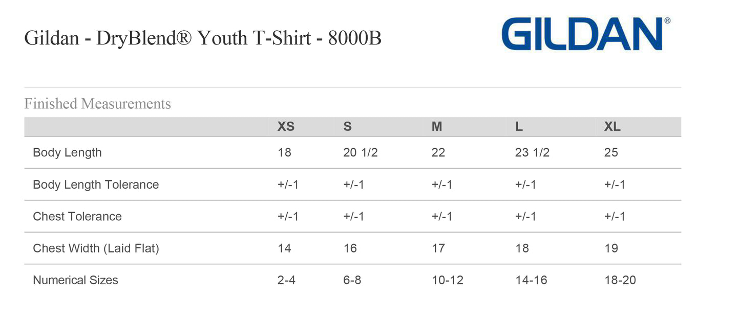 Youth PE Uniform T-shirt